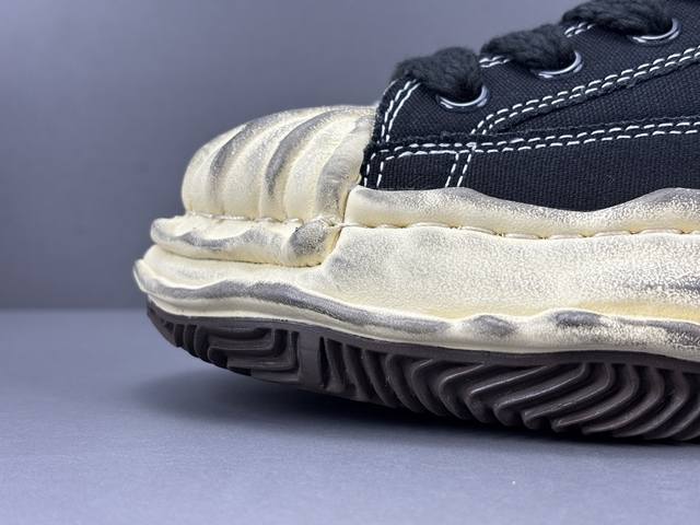 三原康裕 Blakey Original Sole 帆布 低帮系带 时尚板鞋 黑色 做旧版