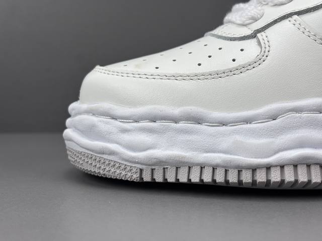 三原康裕 Wayne 皮面 时尚厚底 低帮 板鞋 白色