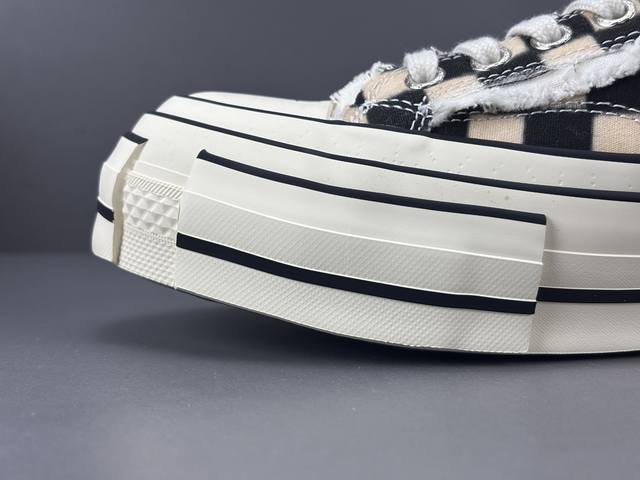 吴建豪系列Xvessel G.O.P. Lows Pixel 棋盘格 防滑耐磨 低帮 帆布鞋 黑白 男女同款 尺码34-45