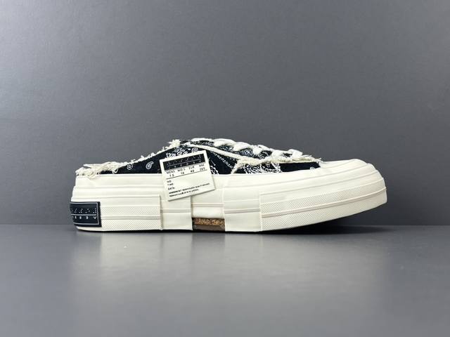 吴建豪 Xvessel G.O.P. Slip On Paisley 渐变腰果花半拖 低帮 板鞋 黑白 男女同款 尺码34-45