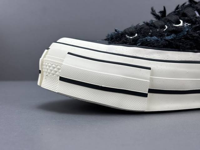 吴建豪系列 Xvessel 原厂一比一开发 长毛绒亮片 低帮 黑色 男女同款 尺码34-45