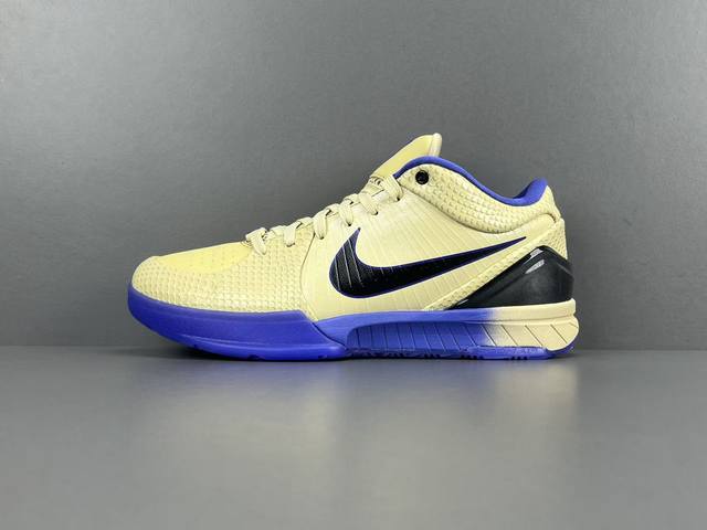 渠道优势 ！ S2 科比4 Nike Zoom Kobe 4 Protro Fc 舒适时尚 防滑耐磨 低帮 篮球鞋 男女同款 金黑紫 尺码40-48.5 货号I