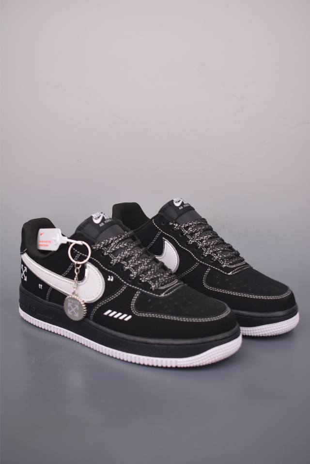Nike Air Force 1 Low Off联名 原楦头原纸板 打造纯正空军版型 专注外贸渠道 全掌内置蜂窝气垫 原盒配件 原厂中底钢印、拉帮完美 官方货号