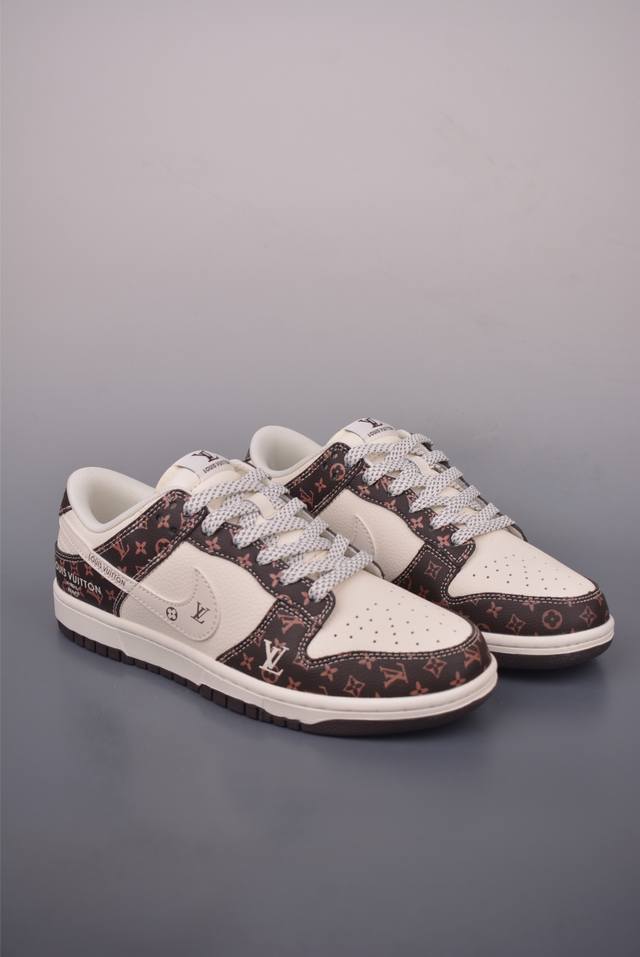 Nike Sb Dunk Low Lv联名 纯原大厂出品 极力推荐 原装头层材料 独家版型蒸餾加工 帶來的是更好的视觉和脚感体验 大厂纯原品质出货 清洁度 电绣