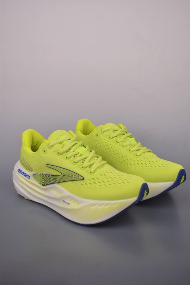 Brooks 布鲁克斯 Giycerin Max 超弹轻盈跑步鞋 实拍首发 低帮透气缓震支撑休闲运动慢跑鞋 采用改进工程空气网眼组合热熔工艺 鞋面材质搭载Dna