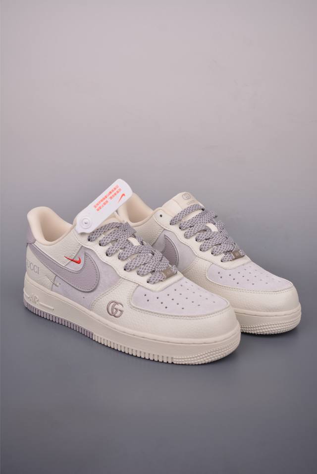 Nike Air Force 1 Low Gucci联名 原楦头原纸板 打造纯正空军版型 专注外贸渠道 全掌内置蜂窝气垫 原盒配件 原厂中底钢印、拉帮完美 官方