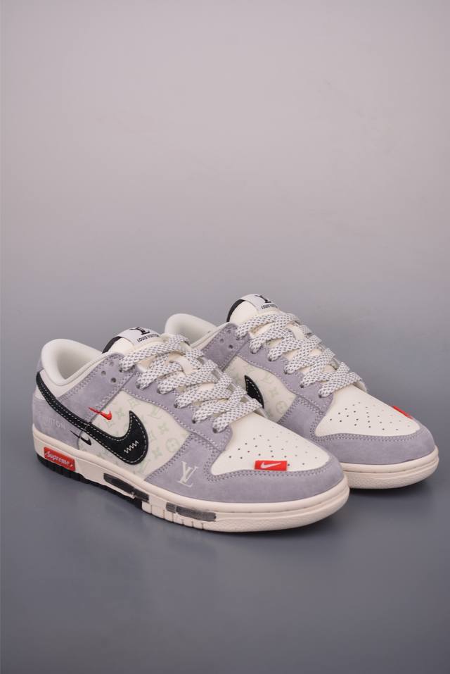 Nike Sb Dunk Low Lv联名 纯原大厂出品 极力推荐 原装头层材料 独家版型蒸餾加工 帶來的是更好的视觉和脚感体验 大厂纯原品质出货 清洁度 电绣