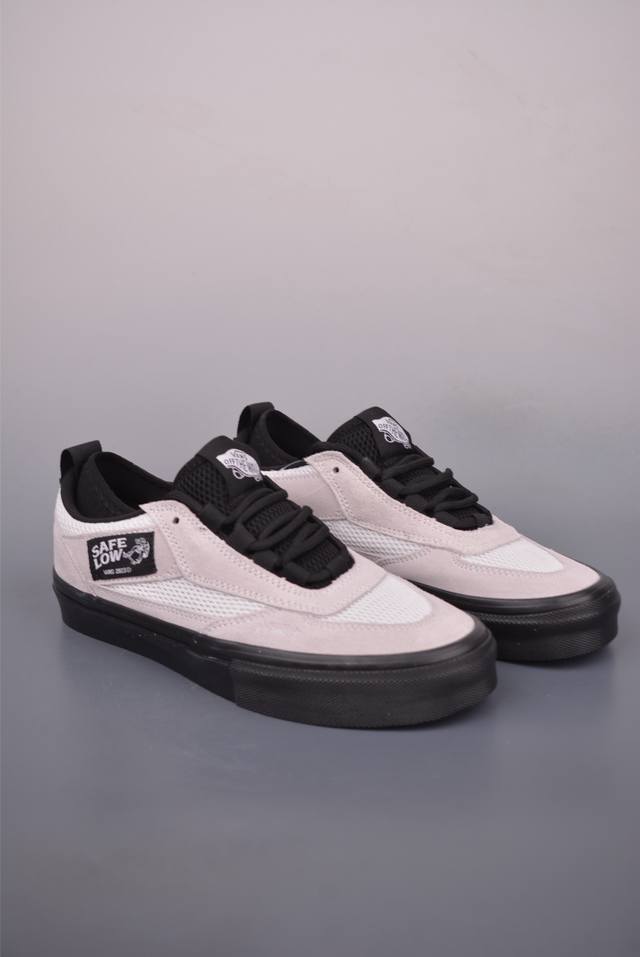 Atiba Jefferson X Vans Skate Safe 官方新款 舒适百搭轻便滑板鞋 白黑 货号：Vn000Eehbwi 尺码：35 36 36.5