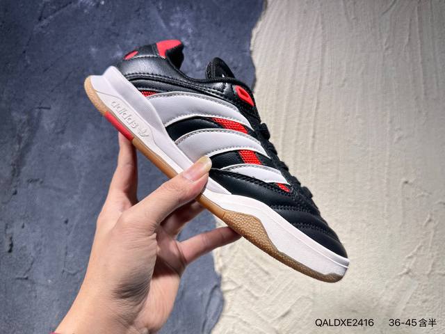 Adidas Originals Predator Mundial 皮革 阿迪达斯 经典融合 大胆创新 防滑耐磨 低帮 生活休闲鞋 货号:Ie5676 尺码:3
