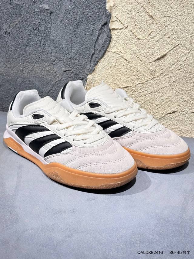 Adidas Originals Predator Mundial 皮革 阿迪达斯 经典融合 大胆创新 防滑耐磨 低帮 生活休闲鞋 货号:Ie5676 尺码:3