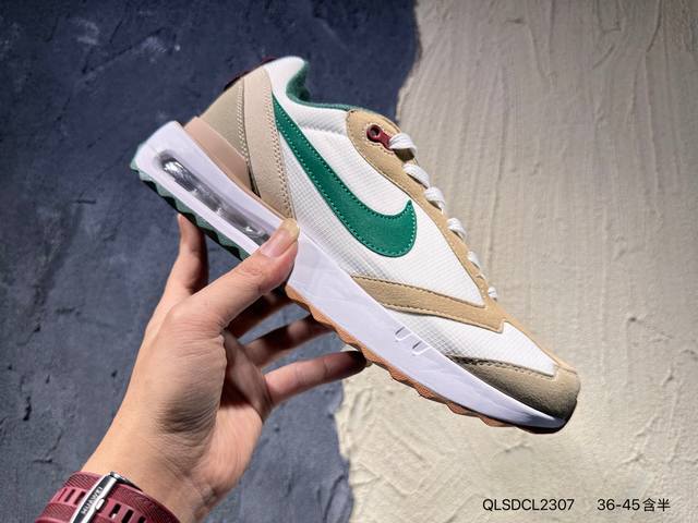 Nk Air Max Dawn 黎明系列小气垫 低帮气垫百搭休闲运动慢跑鞋 采用柔软翻毛皮和透气梭织材料打造利落鞋面，中底和鞋跟融入现代感线条设计，兼具复古风格