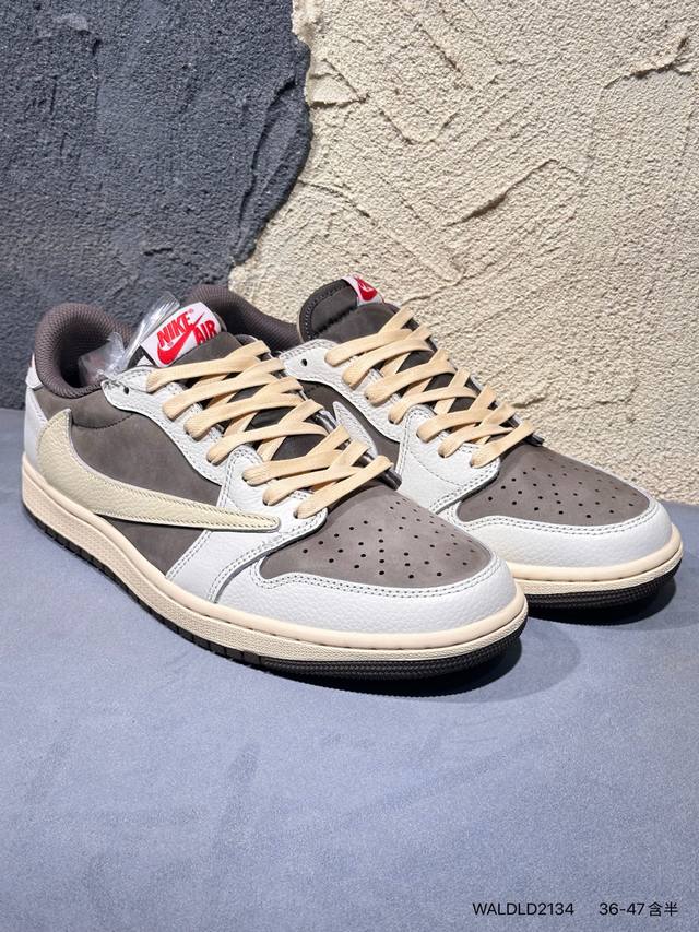Travis Scott X Fragment Design X Air Jordan Aj1 Low Og Sp 三方联名闪电倒钩2.0低帮 白蓝黑 Dm78