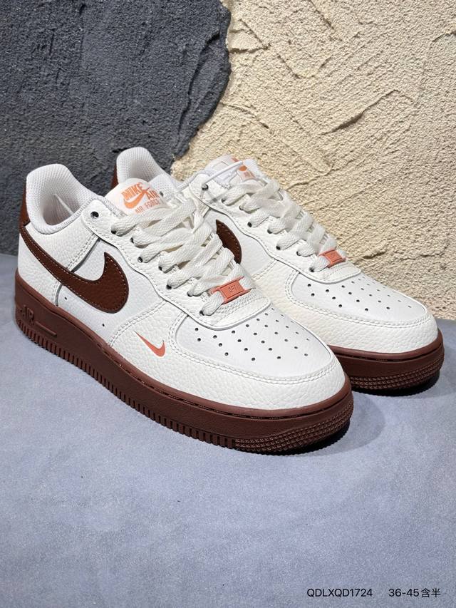 新品上市实拍 Nike Air Force 1'07 Low Lv联名 琥珀棕黄 空军一号低帮休闲板鞋 Lw3378 尺码：36 36.5 37.5 38 38