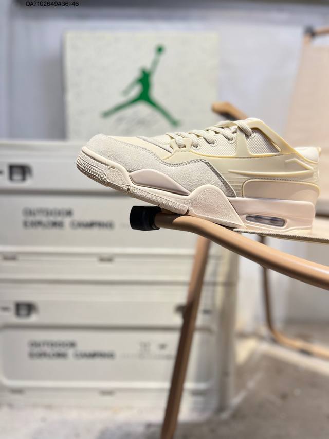 Air Jordan 4 Rm ”Black Sail“ 重置黑白 Aj4 乔丹4代 Aj4 乔4 重置黑白 乔丹篮球鞋系列 整鞋采用皮革与麂皮材料打造，鞋面使