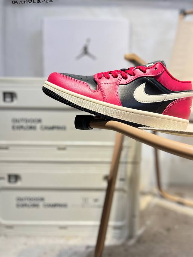 公司级头层皮乔丹Air Jordan 1 Low Aj1低帮系列篮球鞋 官方同步配色 原装级产物 #拒绝公底 立体鞋型 细节完美 高清洁度Dc0774 Qw70