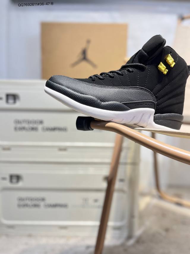 Air Jordan 12 Gs Aj12乔丹12代黑色金扣153265 Qq7692611#36-47半