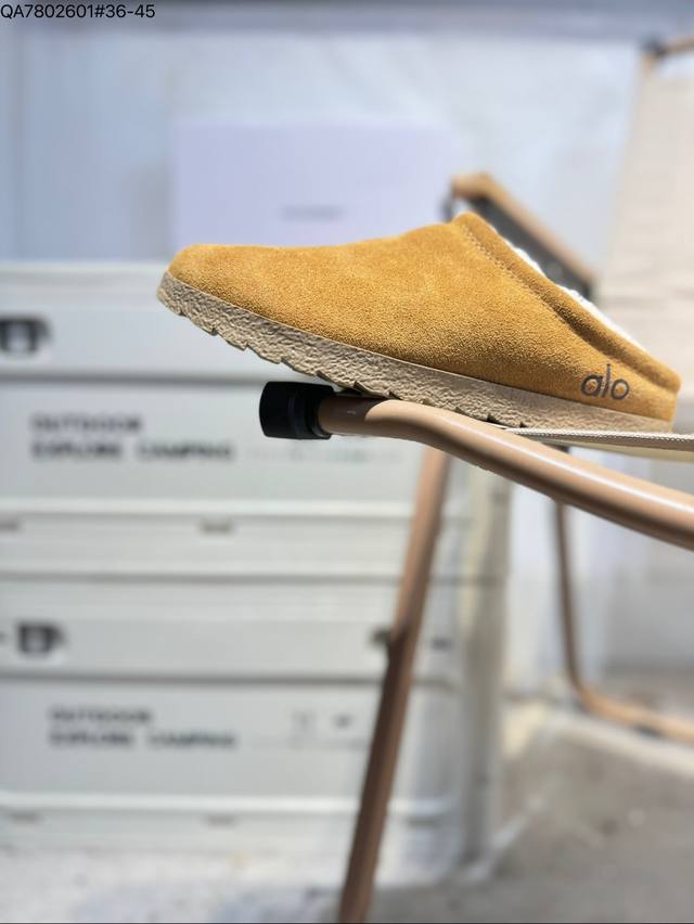 2025新款Alo内里加毛保暖 休闲半拖A0827U Qa7802601#36-45