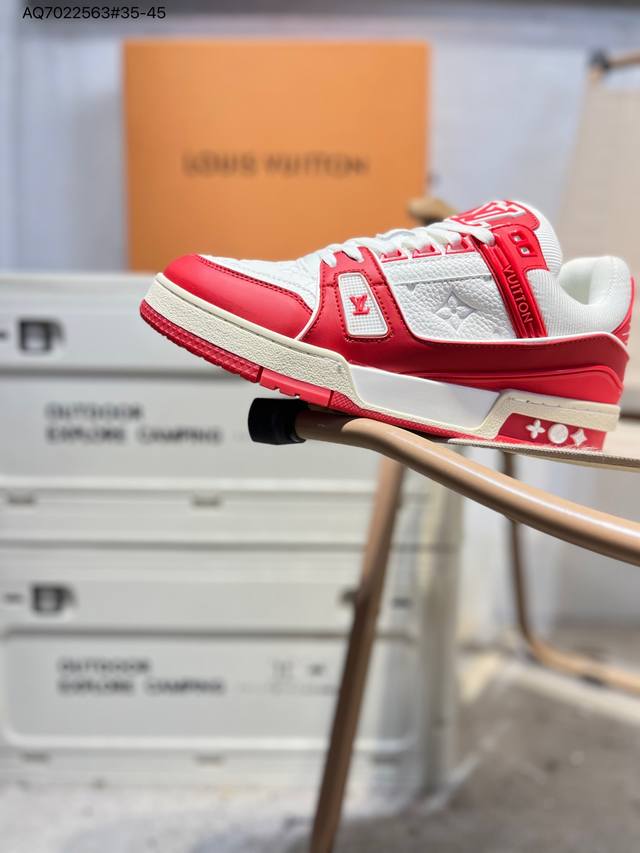 原 版本降价 双十一福利特价路易威登 Louis Vuitton Lv路易威登板鞋 新款 Lv Trainer最新配色运动鞋 L家 篮球鞋风格运动鞋 该鞋由艺术