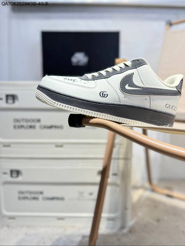 古驰 X Nk Air Force 7 Low 空军一号低帮休闲板鞋 #定制皮料 原楦原纸板 纯正空军版型 高清洁度 内置全掌气垫Kj1688 Qa706252