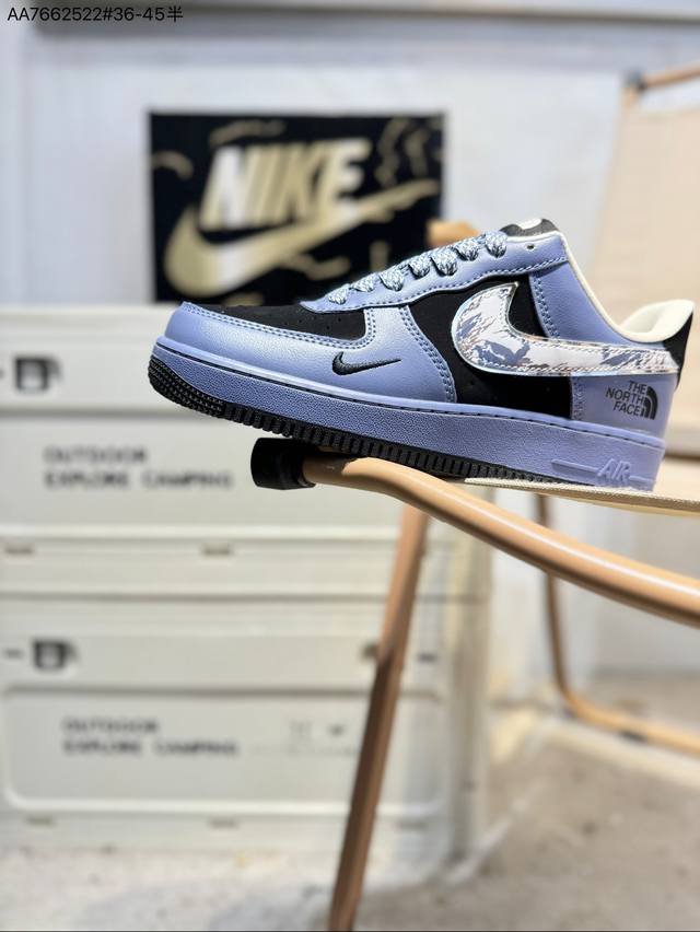 北面 X Nk Air Force 1'07 Low 空军一号低帮休闲板鞋 #定制皮料 原楦原纸板 纯正空军版型 高清洁度 内置全掌气垫 Aa7662522#3