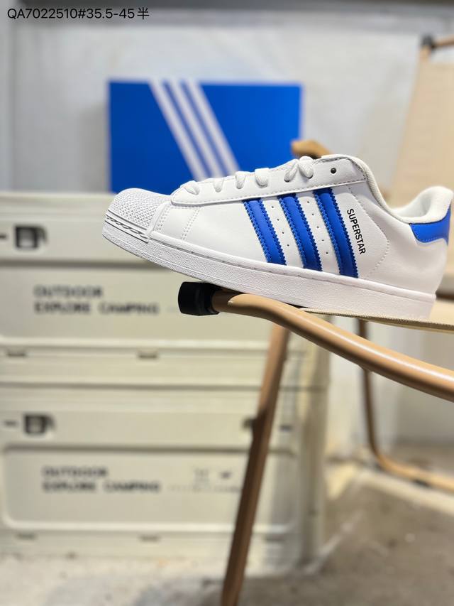 全新配色# 阿迪达斯Adidas三叶草 Originals Superstar 贝壳头系列低帮经典百搭休闲运动 Qa7022510#35.5-45半