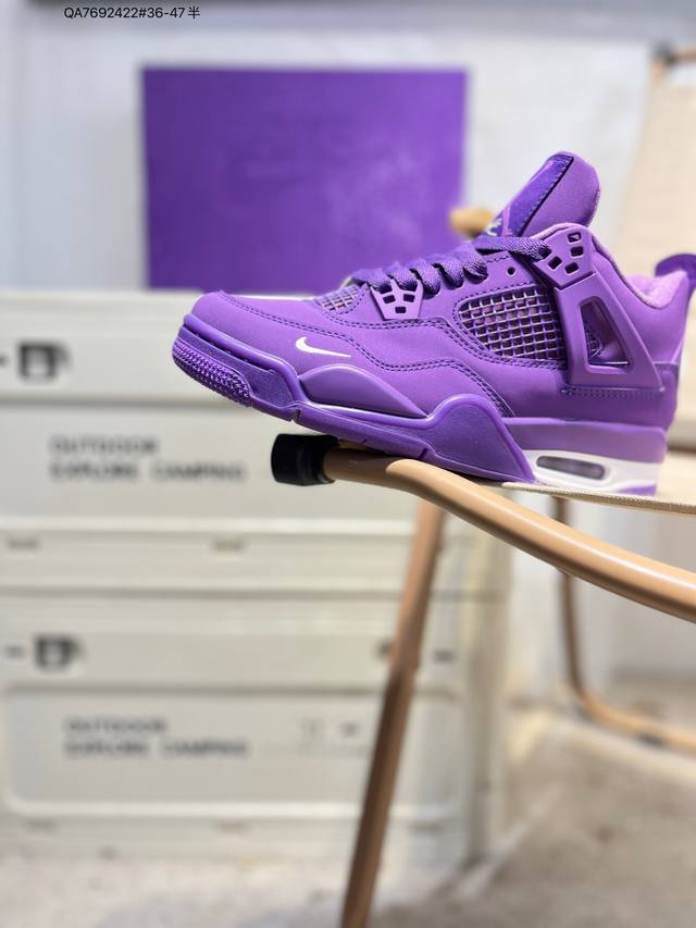 Air Jordan 4 Retro Black Military Blue 迈克尔 乔丹Aj4代中帮复古休闲运动文化篮球鞋Hf4340 Qa7692422#3