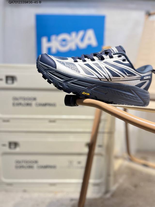 Hoka One One Mafate Speed 2 Low 轻量低帮户外越野跑鞋 户外山脉越野轻量运动跑鞋 鞋面用轻的无缝架构 鞋带用了弹性不易松脱的扁宽弹