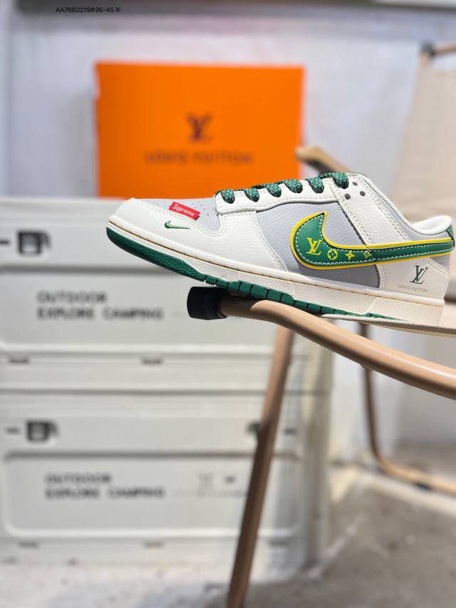 Lv X Nike Sb Dunk Low 大厂出品 极力推荐 新配色 原装头层材料 独家版型蒸餾加工 帶來的是更好的视觉和脚感体验 大厂纯原品质出货 清洁度