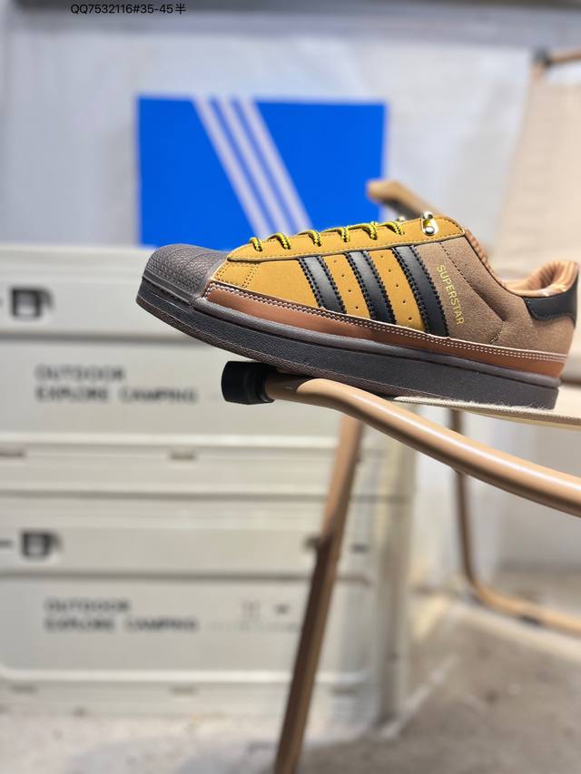全新配色# 阿迪达斯Adidas三叶草 Originals Superstar 贝壳头系列低帮经典百搭休闲运动Jr6991 Qq7532116#35-45半