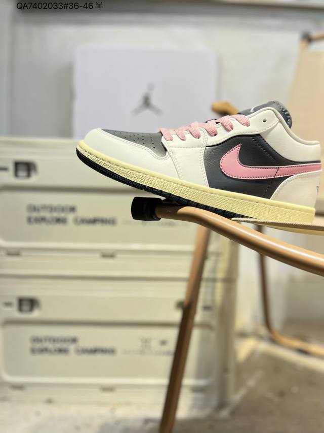 公司级头层皮乔丹Air Jordan 1 Low Aj1低帮系列篮球鞋 官方同步配色 原装级产物 #拒绝公底 立体鞋型 细节完美 高清洁度Dc0774 Qa74
