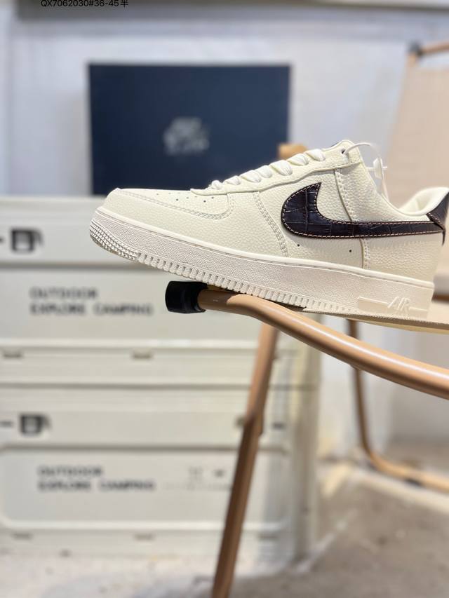 Nk Air Force 1'07 Low 空军一号低帮休闲板鞋 #定制皮料 原楦原纸板 纯正空军版型 高清洁度 内置全掌气垫Ih7332 Qx7062030#