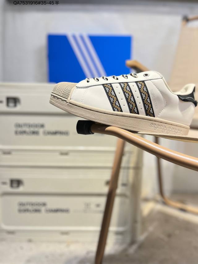 全新配色# 阿迪达斯Adidas三叶草 Originals Superstar 贝壳头系列低帮经典百搭休闲运动Jq8722 Qa7531916#35-45半
