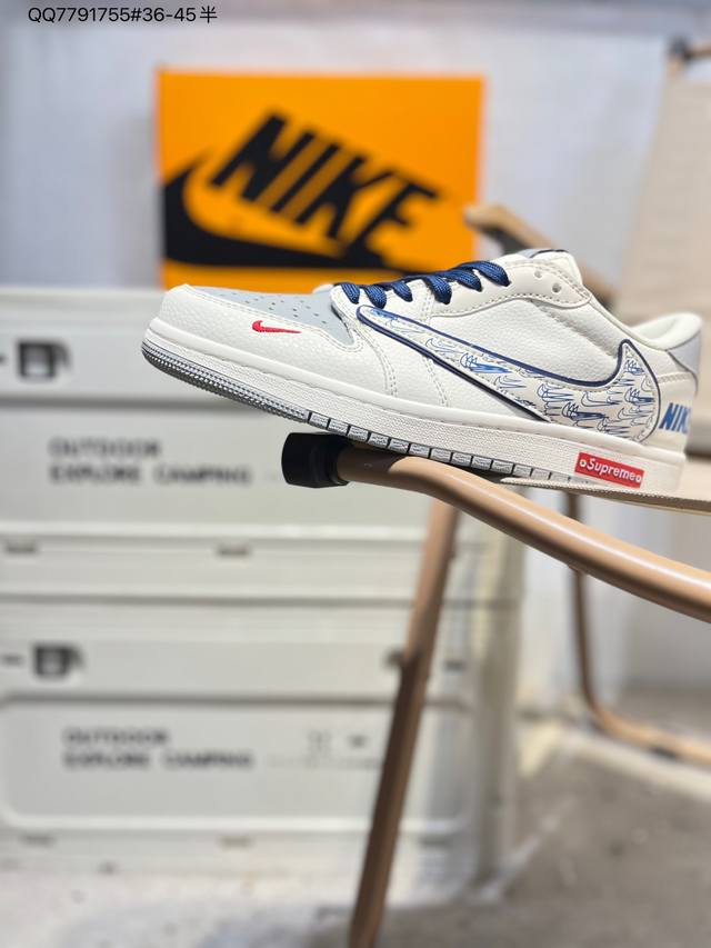 福利特价 公司级头层皮乔丹Air Jordan 1 Low Aj1低帮系列篮球鞋 官方同步配色 原装级产物 #拒绝公底 立体鞋型 细节完美 高清洁度Jw1188