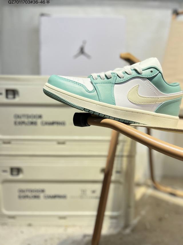 公司级头层皮乔丹Air Jordan 1 Low Aj1低帮系列篮球鞋 官方同步配色 原装级产物 #拒绝公底 立体鞋型 细节完美 高清洁度Dc0774 Qz70