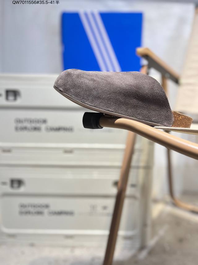 Adidas Originals Adimule 舒适百搭 防磨防滑包头拖鞋 货号：Js0705 Qw7011556#35.5-41半