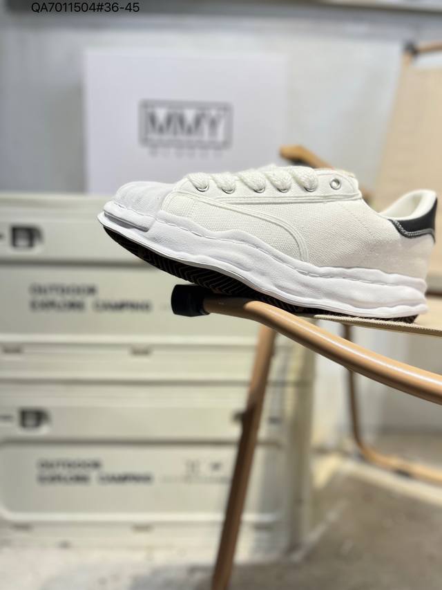 余文乐挚爱单品 复古溶解风 日本概念时装设计师三原康裕品牌Mmy Maison Mihara Yasuhiro Original Sole Canvas Low