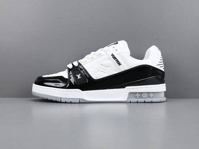 渠道优势 ！ 专柜版 驴牌 Lv Trainer 情侣限定系列 休闲 低帮 时尚板鞋 尺码38 39 40 41 42 43 44 45 46男女同款 注：此款