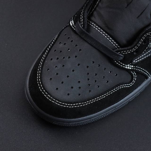 渠道优势 ！ Ljr纯原 Aj1 Travis Scott X Air Jordan 1 Low Black Phantom 黑武士 倒钩4.0 Ljr版本纯原