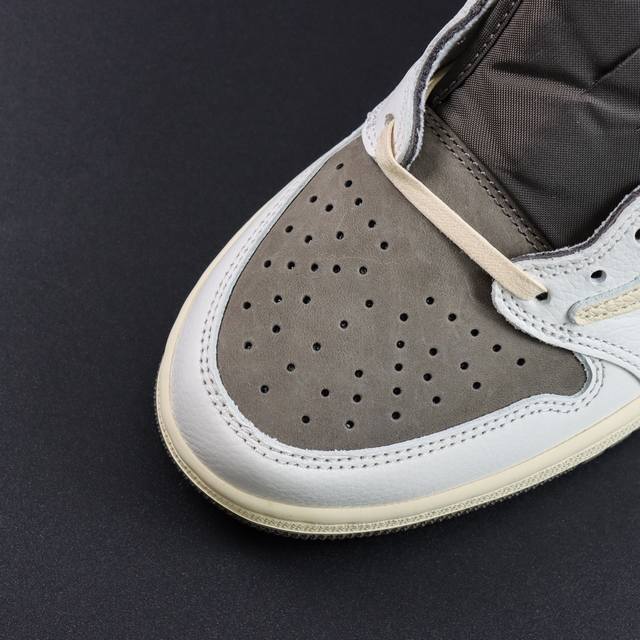 渠道优势 ！ Ljr纯原 Aj1 Travis Scott X Air Jordan 1 Low Og Sp Sail And Ridgerock 倒钩低帮 3