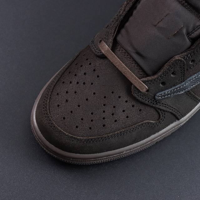 渠道优势 ！ Ljr纯原 Aj1 Travis Scott X Air Jordan 1 Low Velvet Brown 摩卡倒勾 Ljr版本纯原生产线出品