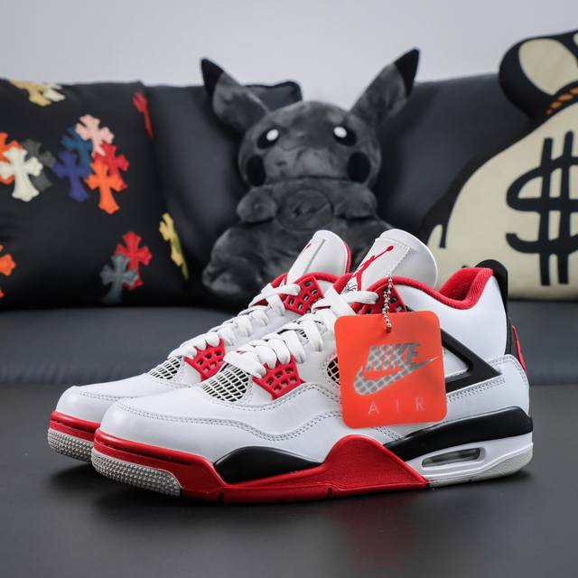渠道优势 ！ Ljr纯原 Aj4 Air Jordan 4 Rire Red 火焰红 Ljr版本纯原生产线出品 Ljr纯原最高工艺制作 原装原材料组装 #原厂楦