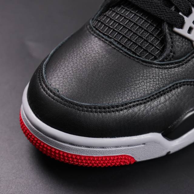 渠道优势 ！ Ljr纯原 Aj4 Jordan Air Jordan 4 Bred Reimagined 黑红 Ljr版本纯原生产线出品 Ljr纯原最高工艺制作