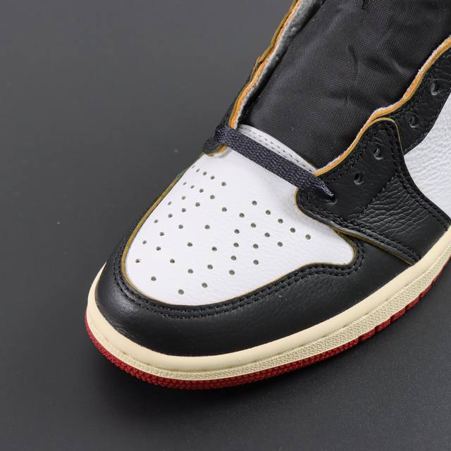 渠道优势 ！ Ljr纯原 Aj1 Union X Air Jordan 1 High Og Nrg 拼接 黑白红 Ljr纯原生产线出品 原装纸板原楦开发 极致鞋