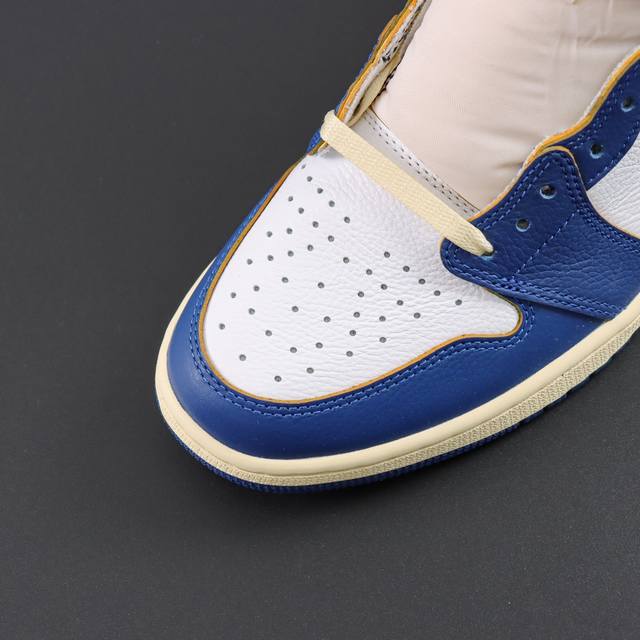 渠道优势 ！ Ljr纯原 Aj1 Union X Air Jordan 1 High Og Nrg 拼接 蓝红黑 Ljr纯原生产线出品 原装纸板原楦开发 极致鞋