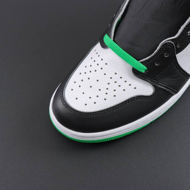 渠道优势 ！ Ljr纯原 Aj1 Air Jordan 1 Retro High Og Black And Lucky 黑绿脚趾 Ljr纯原生产线出品 原装纸板