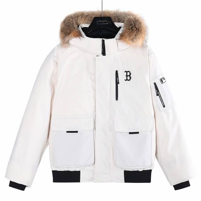 渠道优势 ！ 外贸保真版 Mlb Mlb三代 大毛领 黑色 尺码 Xs S M L Xl Xxl