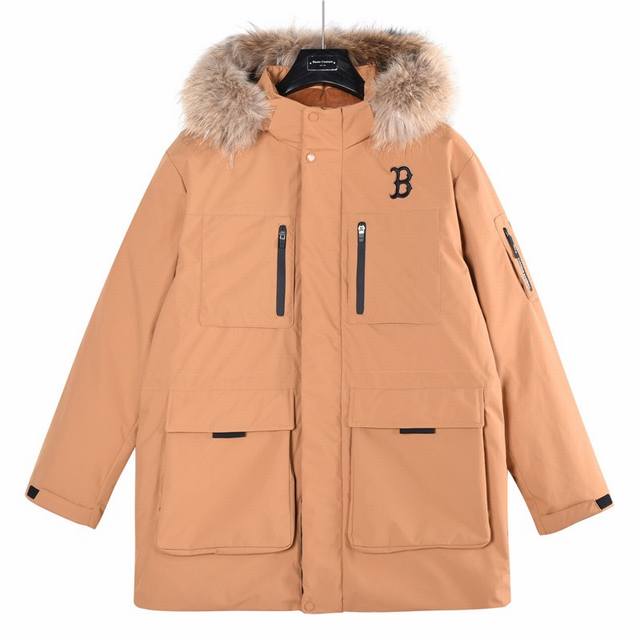 渠道优势 ！ 外贸保真版 Mlb Mlb二代 大毛领 卡其色 尺码 Xs S M L Xl Xxl