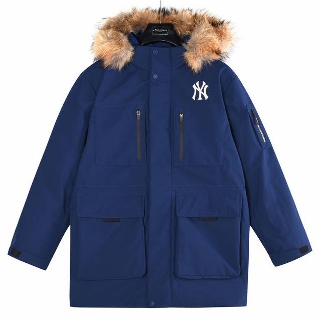 渠道优势 ！ 外贸保真版 Mlb Mlb二代 大毛领 藏青色 尺码 Xs S M L Xl Xxl