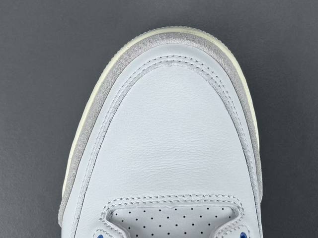 渠道优势 ！ X版 改进款 Aj3 Jordan Air Jordan 3 “Lucky Shorts”北卡蓝 简约舒适 耐磨 中帮 复古篮球鞋 男款 白蓝 货