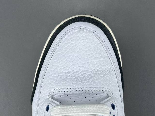 渠道优势 ！ X版 改进款 Aj3 A Ma ManiéRe X Jordan Air Jordan 3 “Diffused Blue” 舒适 防滑耐磨 中帮